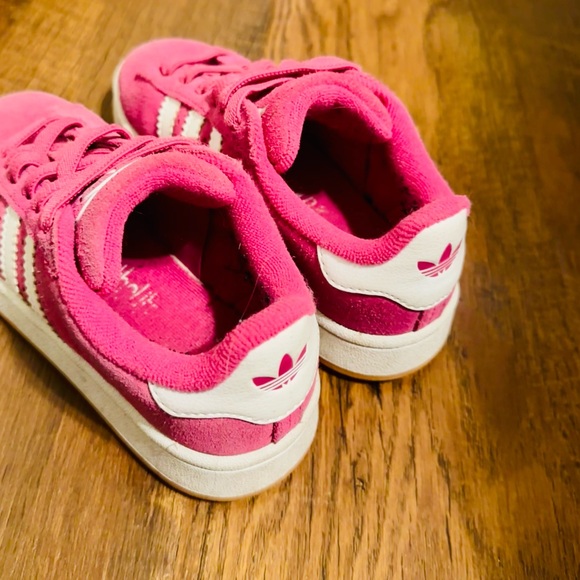 Adidas Campus Kids Fuchsia and White Sneakers - Picture 3 of 5